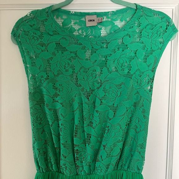 ASOS green lace and tulle party dress - Picture 4 of 6